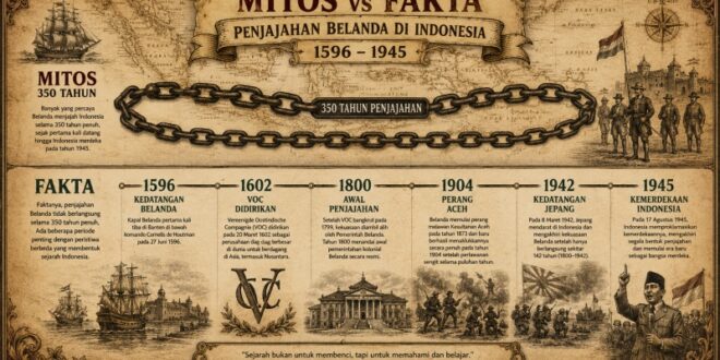 Selama ini kita akrab dengan narasi bahwa Indonesia dijajah Belanda
